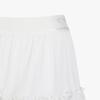 diadora Sheer Ribbed Shirred Skirt Off White
