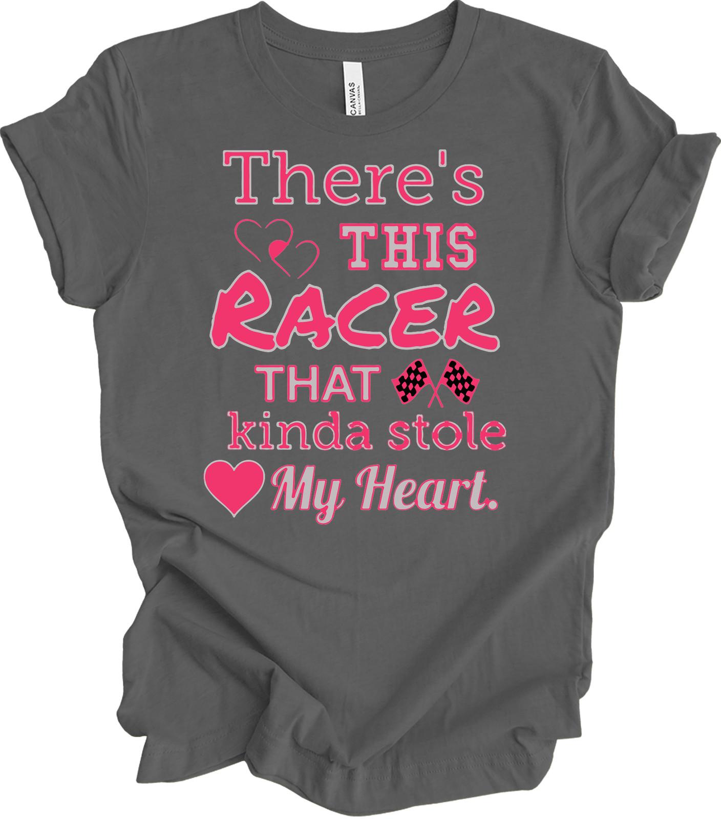 Racing Wife Shirt Racer Stole My Heart Race Wife Girlfriend Car Guy Gift Tee S