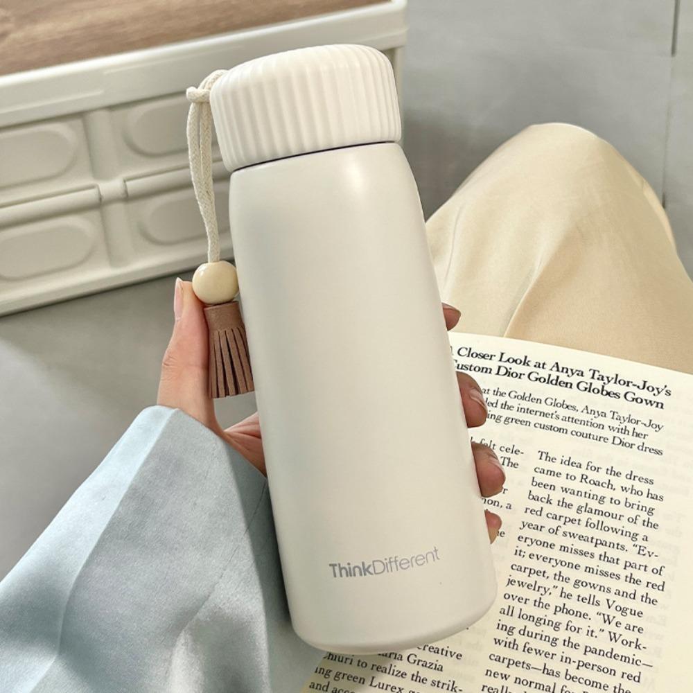 

Stainless Steel Mini Thermal Cup Leak-proof Travel Coffee Mug Simple Insulated Water Bottle white-400ml