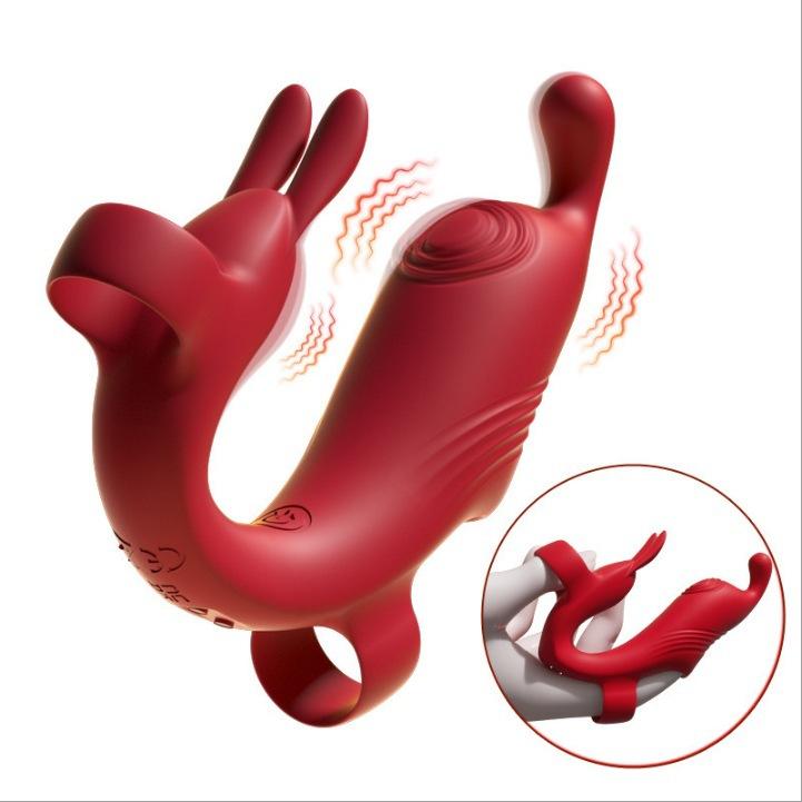 Rabbit Finger Vibrator for Clitoral and G-Spot Stimulation Adult Sex Toy with 10 Vibration Modes Female Masturbation and Couples' Sex Toy