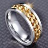 ZHOUYANG Anxiety Ring For Men Spinner Cuban Chain Punk Fidget Rings Titanium Steel Hip Hop Jewelry Accessories Wholesale KAR028
