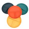 1 Pc Divided Dish In 3 Diet Reusable Round Dinner Plate Kitchen Microwave Dinnerware Portion Plates 3 Compartments For Adults