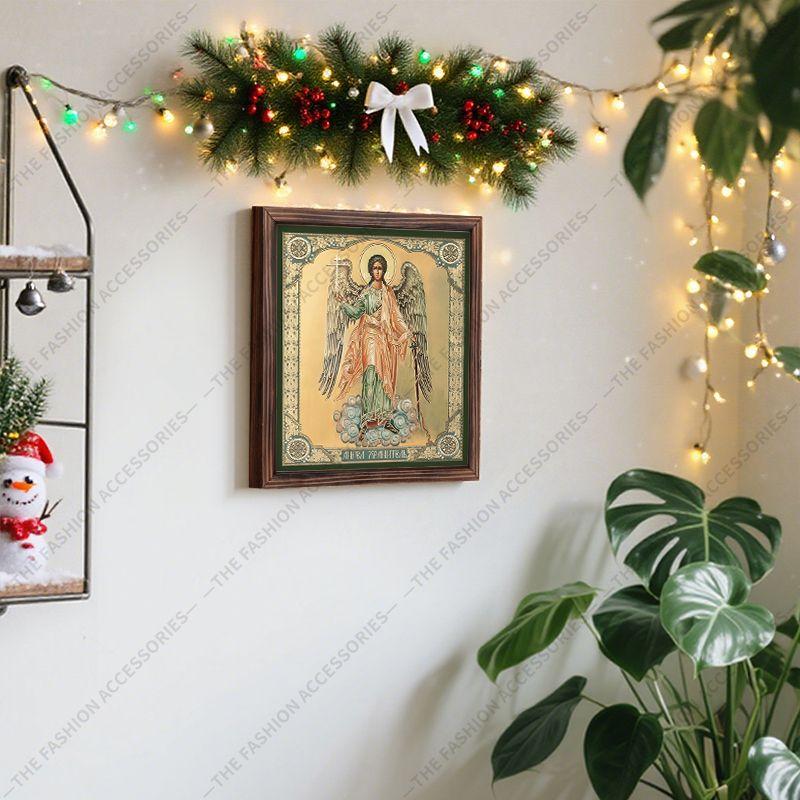 Decorative painting of Orthodox icons,Consecrated icon "The Guardian Angel",Photo frame painting,Christian Wall Art,20cm*20cm,Spiritual decor gift