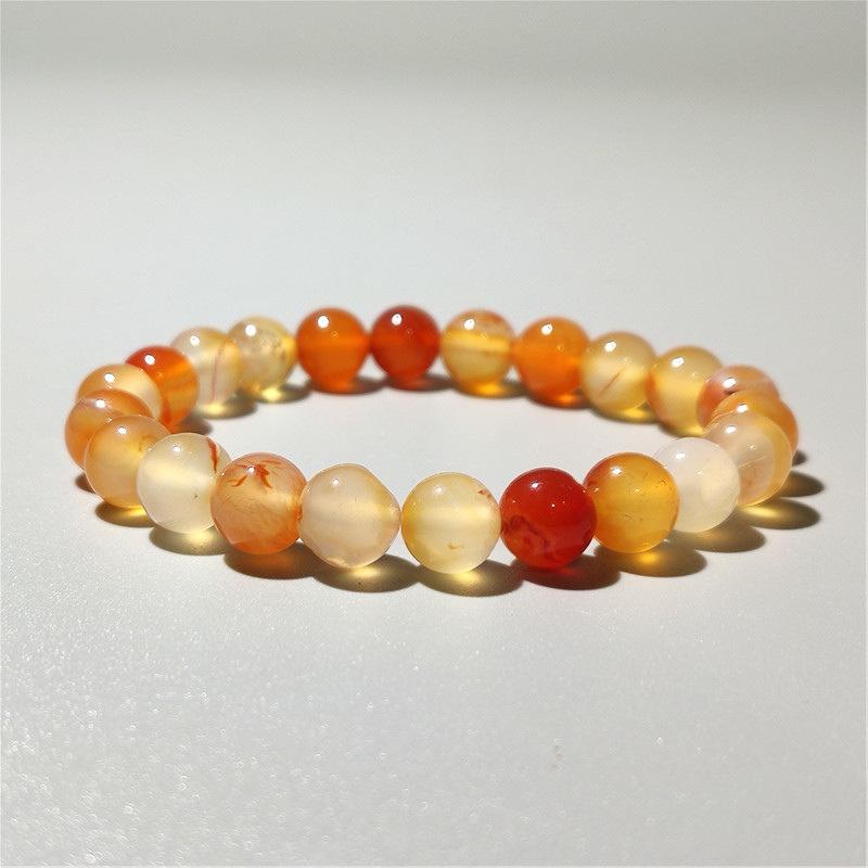 Natural Agate Beaded Bracelet Women's Simple Fashion Temperament Retro Bracelet Light Luxury Versatile High-end Jewelry