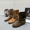 Inner Heightening Retro Wasteland Wind Western Boots Autumn and Winter New Short Tube Thin Martin Boots Fashion Boots