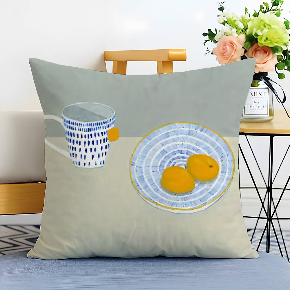 Abstract Simple Life Art Pattern Pillow Case Printed Brushed Fleece Pillow Baby Skin-Touch Eco-Friendly Dye-Sublimat