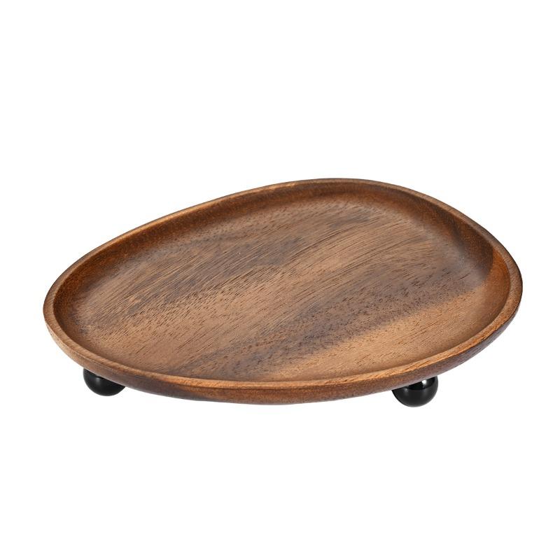 Wooden Entrance Key Tray Simple Jewelry Storage Plate Modern Living Room Desktop Fruit Plates Nordic Home Decoration Trays
