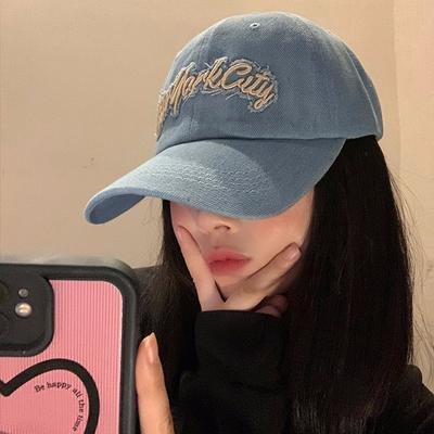 Denim Soft-top Baseball Cap Children's Spring and Summer New Versatile Big Head Circumference Showing Face Small Sunshade Cap
