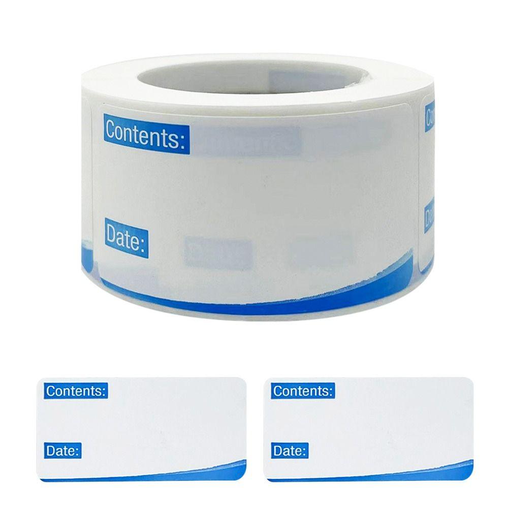 Adesivo Autoadesivo de Data e Conteúdo para Geladeira Etiqueta de Cozinha Adesivo para Armazenamento de Alimentos Etiquetas para Alimentos