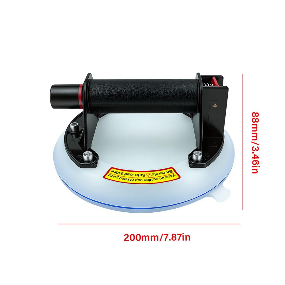 8 Inch Silicone Vacuum Suction Cup 240lb Loading Capacity Hand Lifter 21cm Cup For Glass Ceramic Tile Granite Floor Lifting Tool
