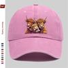 Pc ThreeHead Funny Cow Print Baseball Cap with Cartoon Animal Print Design Sun Hat Travel and Party Decorative Hat Multiple