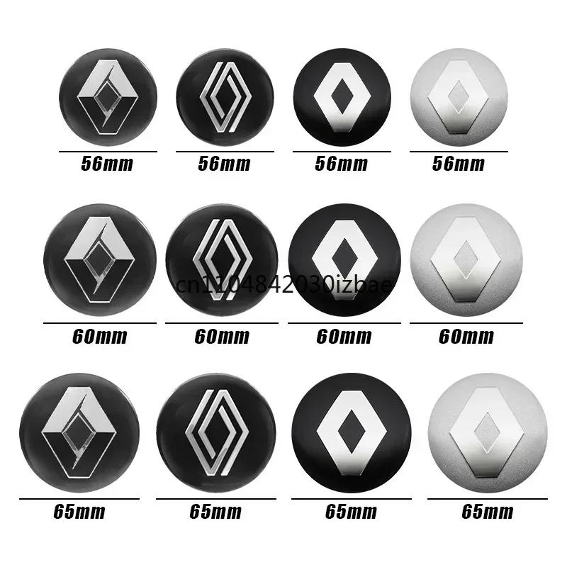 Para Renault Austral Kadjar Megane Captur Arkana Dacia Cubierta de Tapacubos de Llantas con Logo 4 Piezas 56mm 60mm 65mm Pegatinas de Tapacubos Centrales de Rueda de Coche