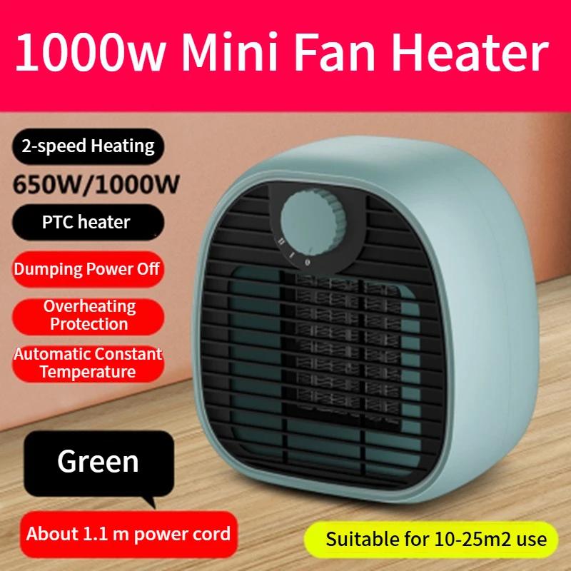 New Mini Space Heater Fast Heating Desktop Fan with High Power, Winter Small Portable Heater for Office Compact and Convenient