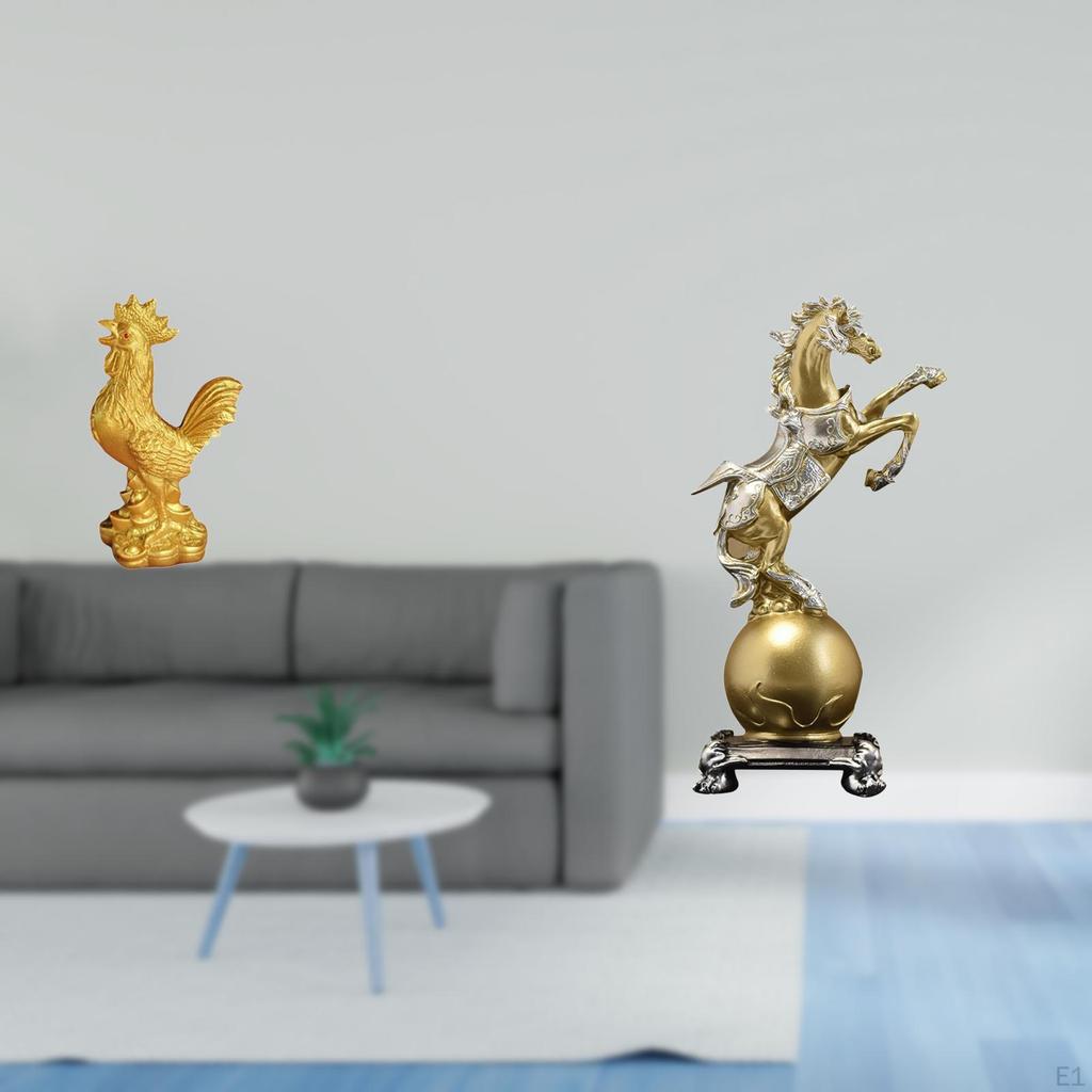 Chicken Figurine Feng Shui Decor Home Decorations Sculpture for Birthday Anniversaries Housewarming