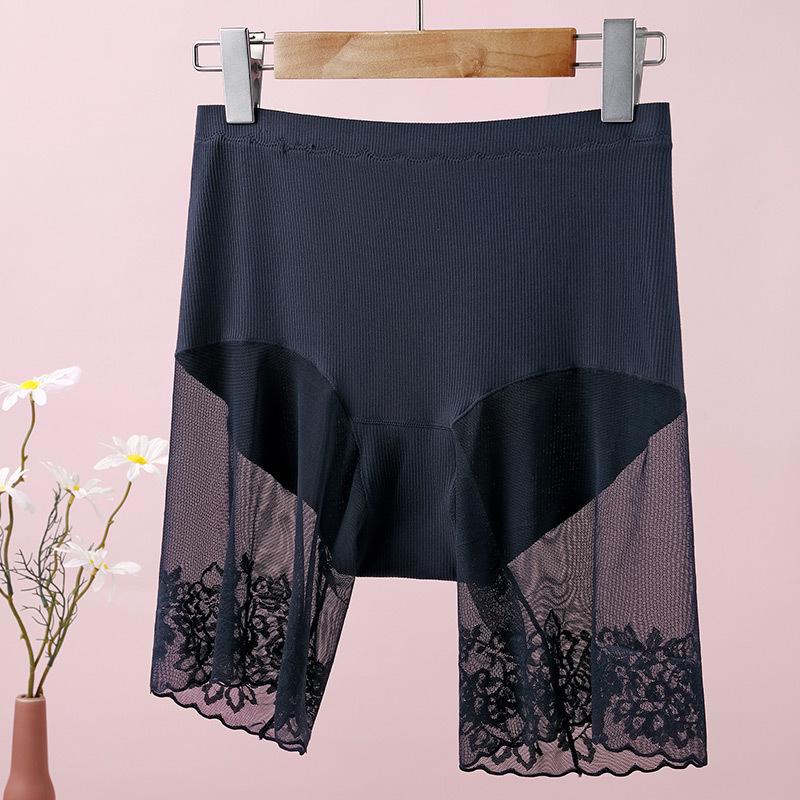 Plus Size Safety Cotton Lace High-Waist Shorts - Yina Ting