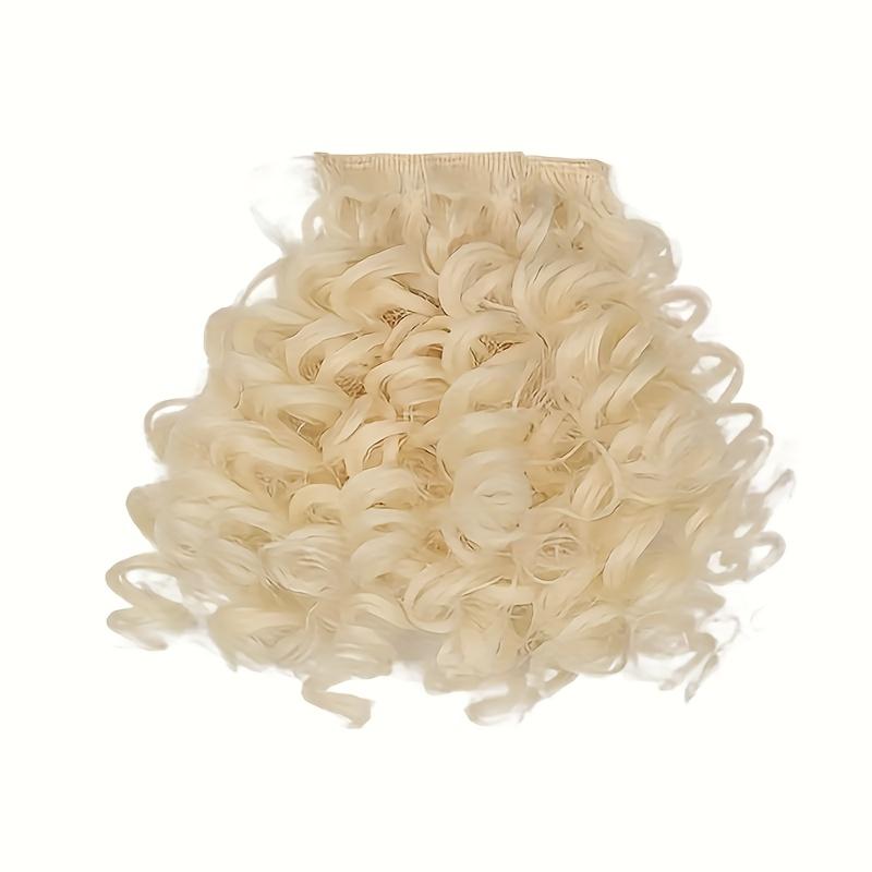 Afro Kıvırcık Klipsli Perçemler, Sentetik Hacim Veren Saç Parçası, Günlük Kullanım İçin Kabarık Saç Hacmi