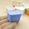 1:12 Dollhouse Mini Color Storage Box With Lid Model Home Decoration Dolls House Micro Scene Ornaments Decor Props