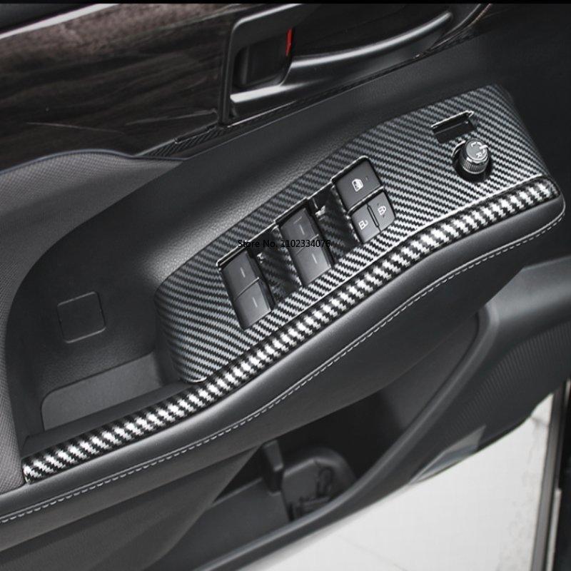 For Toyota Highlander    ABS carbonfiber look window lift swtich trument Console Gear Water Cup  Air Vent Trims
