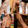 Yousheng 1 Sheet Temporary Tattoo Stickers, Waterproof Flowers Leaves Tattoos, Fake Arm Shoulder Legs Back Tattoos for Men