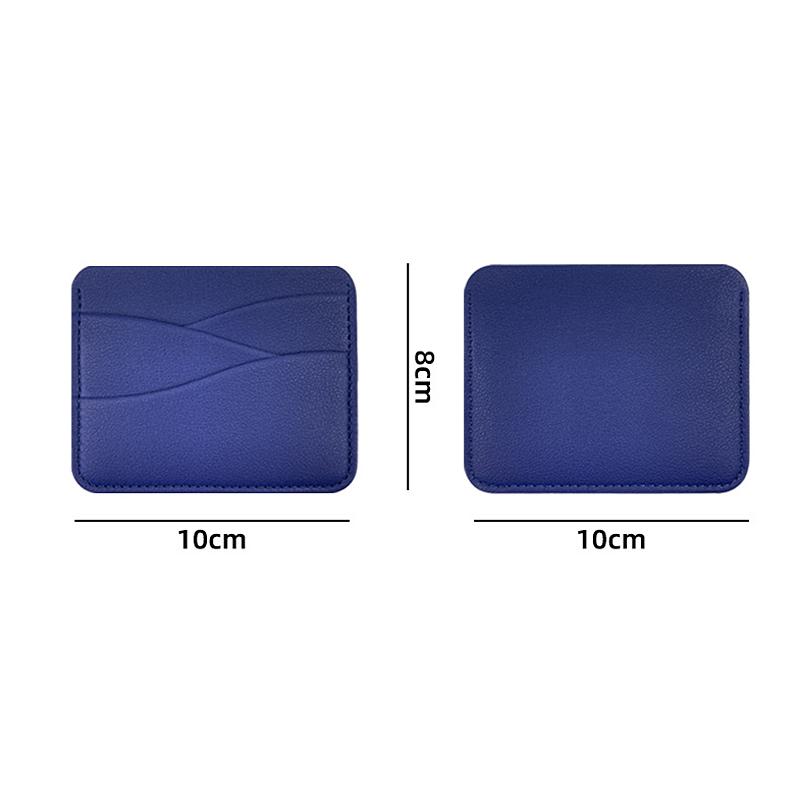 Fashion Wavy Leather Card Bag Women Men Ultra-thin 4 Slots Card Holder Soft PU Leather Bank Credit Card Case