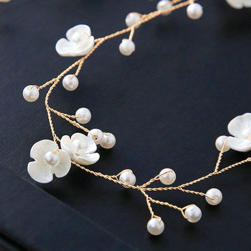 Hair Accessories Headband Resin Flower 1 M Long Bridal Headdress Handmade
