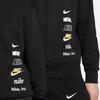 Nike Letter Logo Fleece Crewneck Pullover Sweatshirt And Warm Casual Knit Sports Long Pants Set Unisex Sweatshirt Set Black DX0782-010+DX0796-010+1
