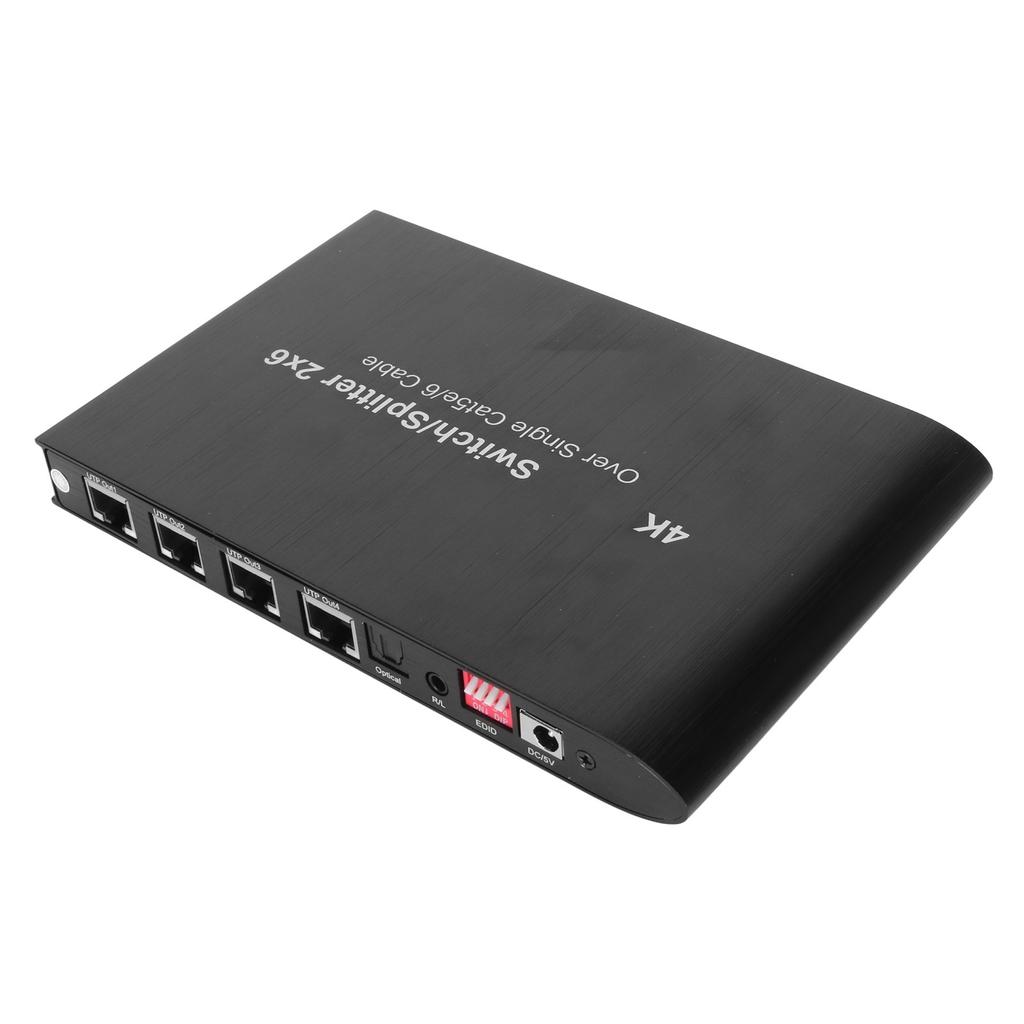 2x6 HD Multimedia Interface Switch 2 In 6 Out 3.5mm Sound 4K 3D 1080P HDCP2.2 HDR 10 Video Switcher