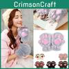 Cute Cat Paw Gloves Winter Warm Touchscreen Half Finger Mittens For Girls