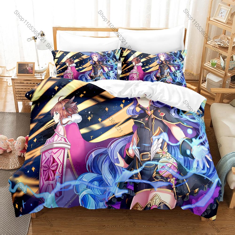 Sweet Magical Girl Tomoyo Daidouji Manga Art Print Bedding Set 3in1 1 Duvet Cover 2 Pillowcases Soft Household Bed Textile