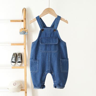 Children's Overalls Baby Toddler Versatile Denim Hidden Buckle Overalls