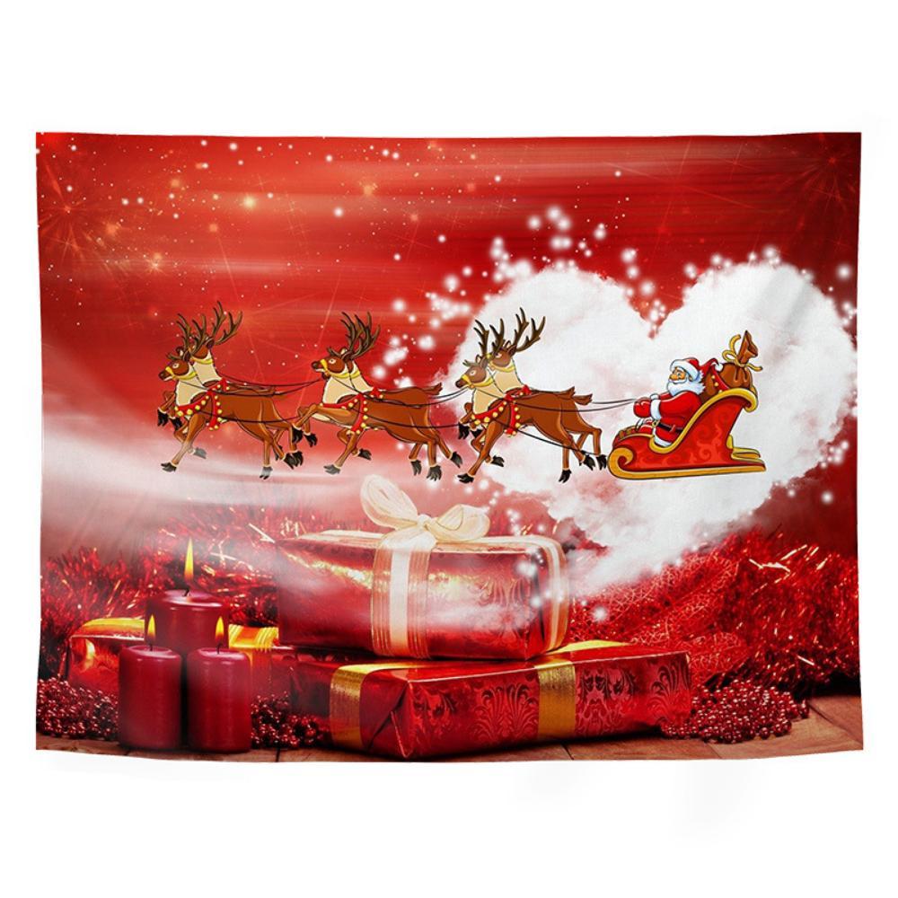 Świąteczny gobelin z nadrukiem, tkanina w tle choinki, tkanina wisząca Ins Wind, pokój noworoczny, tkanina dekoracyjna w akademiku, tkanina ścienna