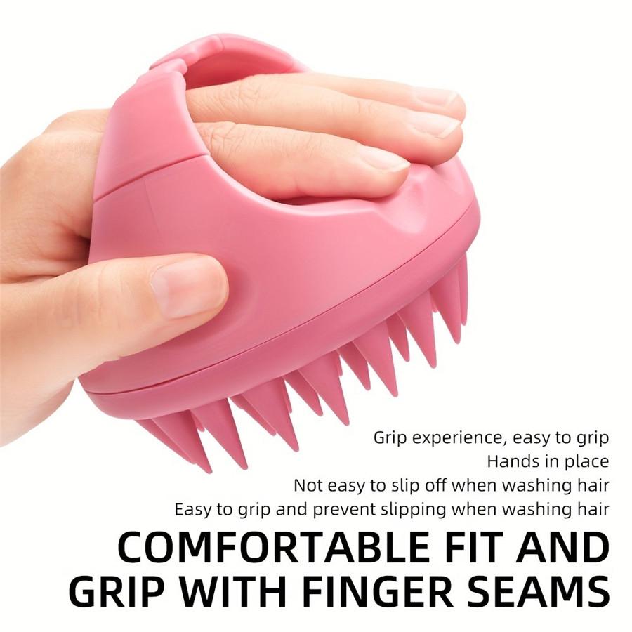 Scalp Massager Shampoo Brush Silicone Head Cleaning Brush Handheld Shower Scalp Cleaning Brush Bathroom Accessories