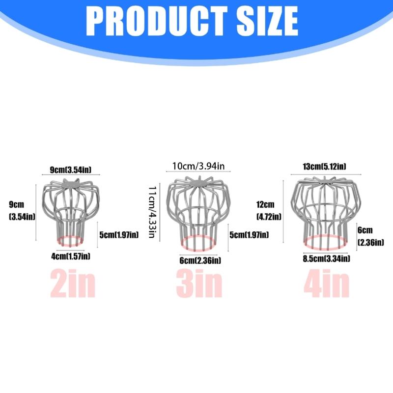 Strong Debris Defense Drain Filters Meshing Resistant Easy Installs Steel Drain Cover Meshing for Gutters Downspouts