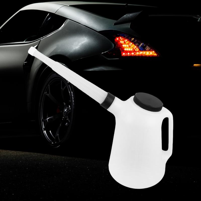 Oil Jugs, Oil Measuring Container Automotive and Flexible Oil Spout Oil Dispenser Automotive Motor Oil Container