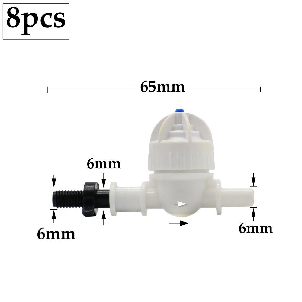 Garden Miniature Valve Anti Drip Valve Cross Mist Connector Drip Irrigation For Greenhouse Atomizer Nozzle Connector 8Pcs