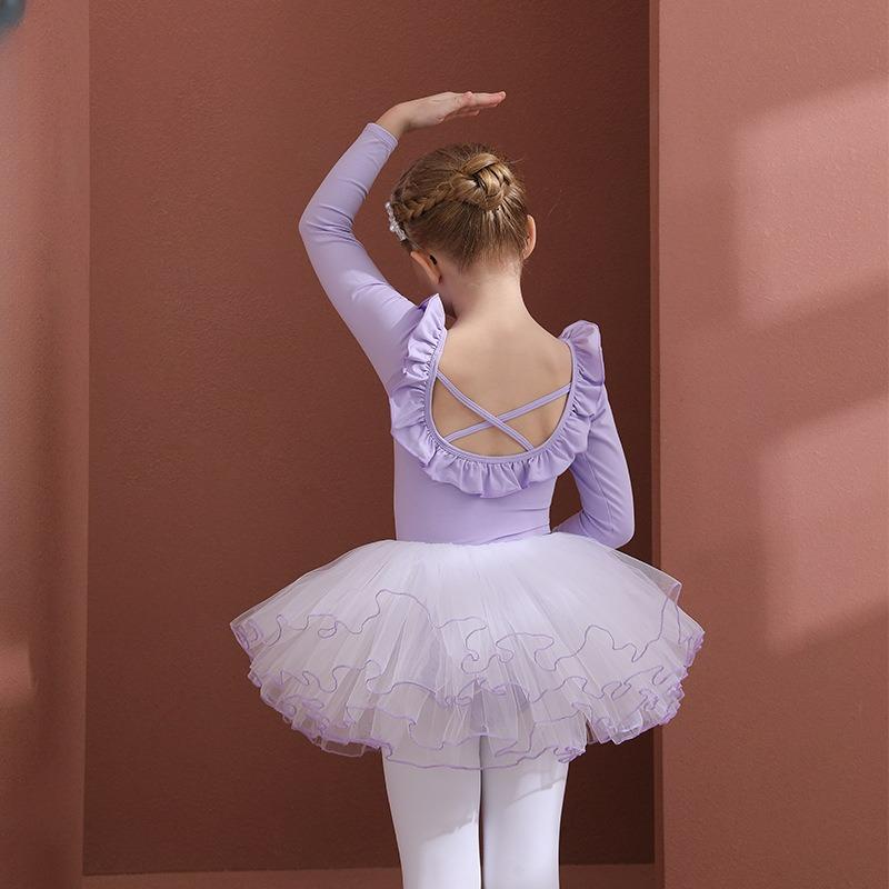 Dětské taneční oblečení, Letní dívčí cvičební oblečení, Bavlněné dětské baletní sukně, Dívčí taneční sukně, Taneční oblečení