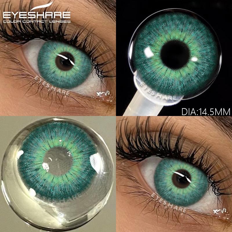 Natural Color Contacts Lenses for Eyes 1 Pair Colorful Beautiful Pupil Blue Colored Lenses Brown Eyes Contact
