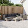 8 Piece Rattan Lounge Set with Cushions GENDT Natural Rattan Kubu Grey