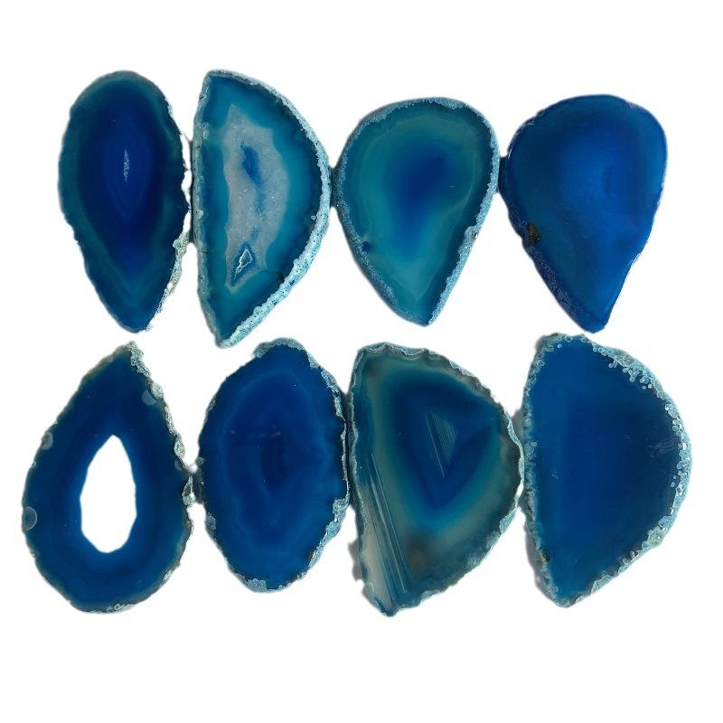 Factory Direct Natural Agate Slice Chandelier Wind Chime Pendant Red Yellow Blue Green Purple Crystal Agate Slices