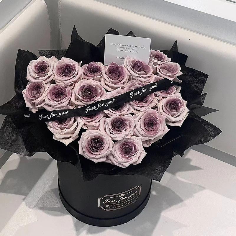 Prezent Walentynkowy Bukiet Wiecznych Róż Sos Hebanowy dla Dziewczyny Prezent Urodzinowy dla Dziewczyny