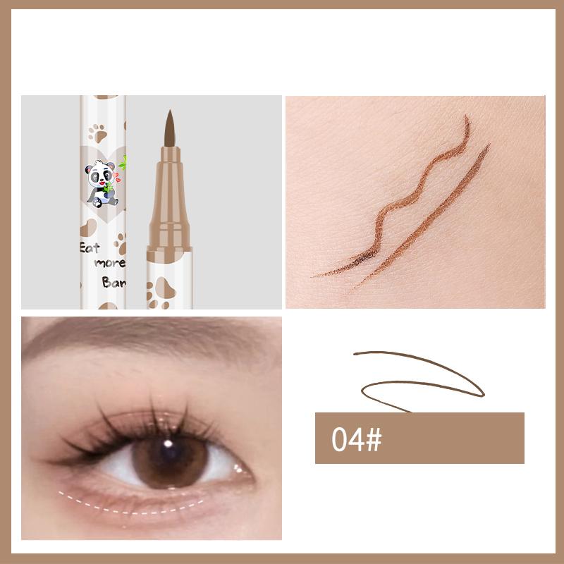 1 stücke Liegen Seidenraupe Eyeliner Stift Tee Braun Flüssigkeit Lidschatten Bleistift Glatt Schnell trocknend Kosmetik Kühe Augen Make-Up schönheit Werkzeuge