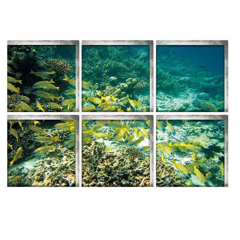 Creative 3D Bathroom Three-Dimensional Environmentally Friendly Wall Sticker Bathtub Self-Adhesive Non-Slip Sticker Children'S Bathtub Waterproof