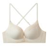 Invisible seamless front buckle underwear women's small breasts gather to prevent sagging, close sub-breasts, sexy beauty back, leopard print lace bra