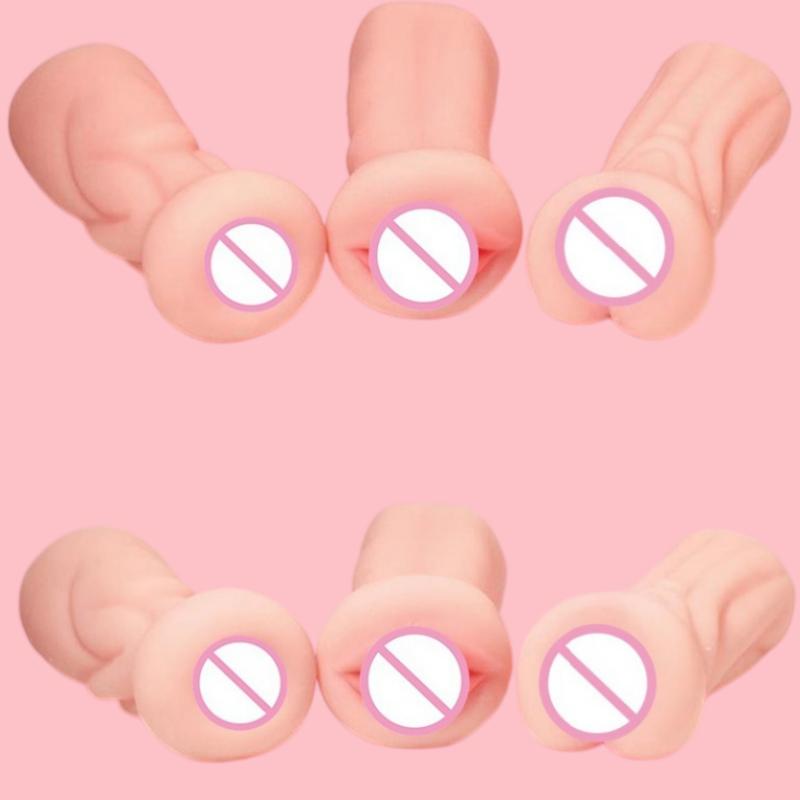 Promotion Realistic Aircraft Cup Pocket Pussy Soft Silicone Stroker with 3 Textured Channels  Pleasure Sex Toy for Men