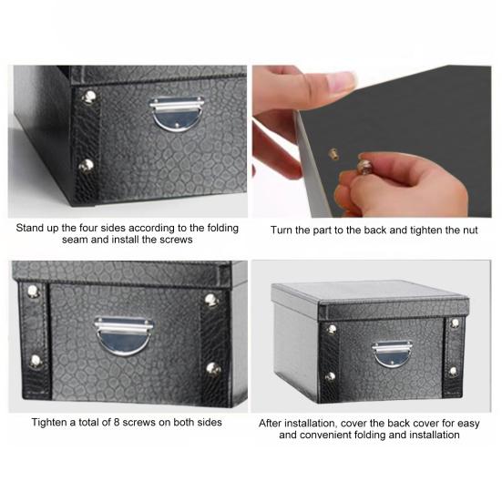 Foldable Storage Box with Lid And Handle Large Capacity Dustproof Waterproof