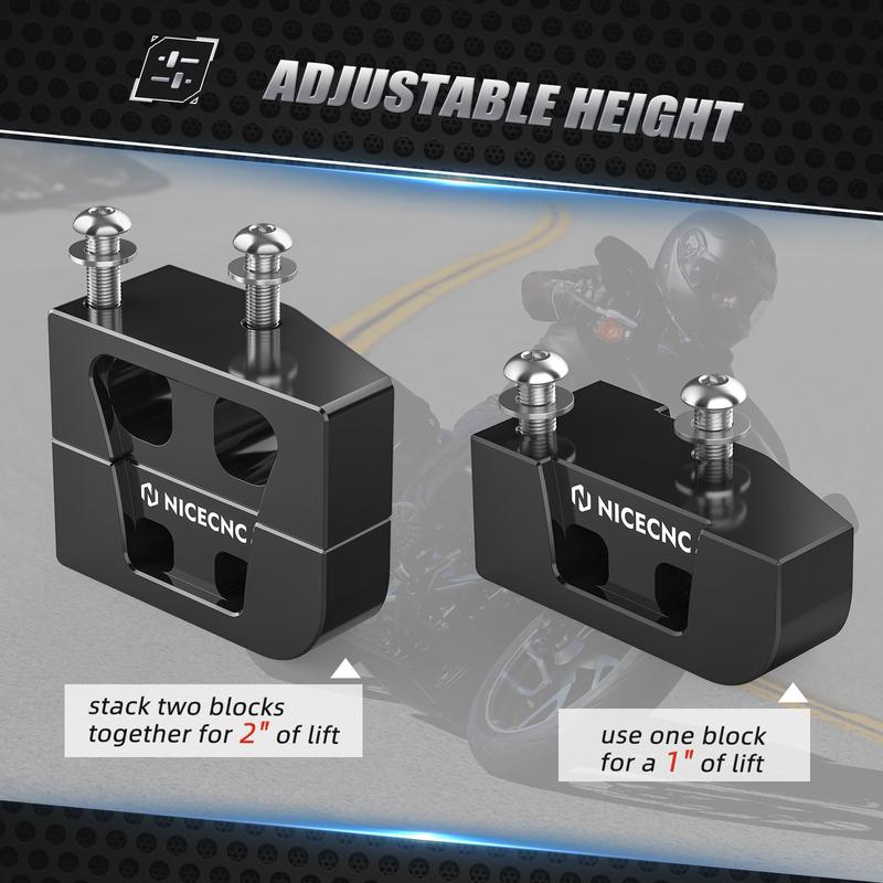 1" 2" Motorcycle Kickstand Lift Blocks for Harley Road King/Special Street Glide CVO Limited Ultra Limited Road King Classic