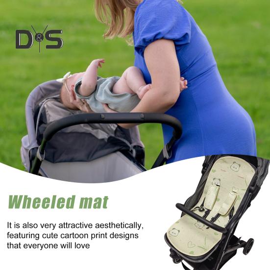 Saltea Universală pentru Cărucior Husă Respirabilă pentru Cărucior de Bebeluș Protecții pentru Ham Model Desen Animat Saltea Răcoritoare pentru Cărucioare Uz de Vară