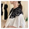 Elegant Sweet Embroidery Shawl Detachable Fake collar Dress Decorative Collar Hollowed Out Scarf Shoulder Straps