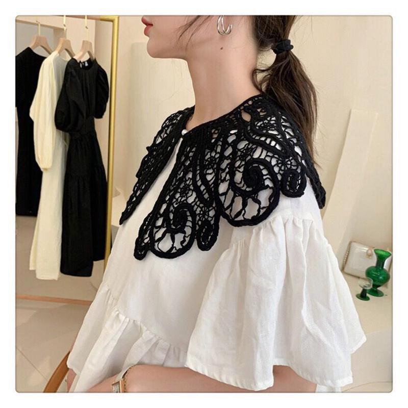 Elegant Sweet Embroidery Shawl Detachable Fake collar Dress Decorative Collar Hollowed Out Scarf Shoulder Straps