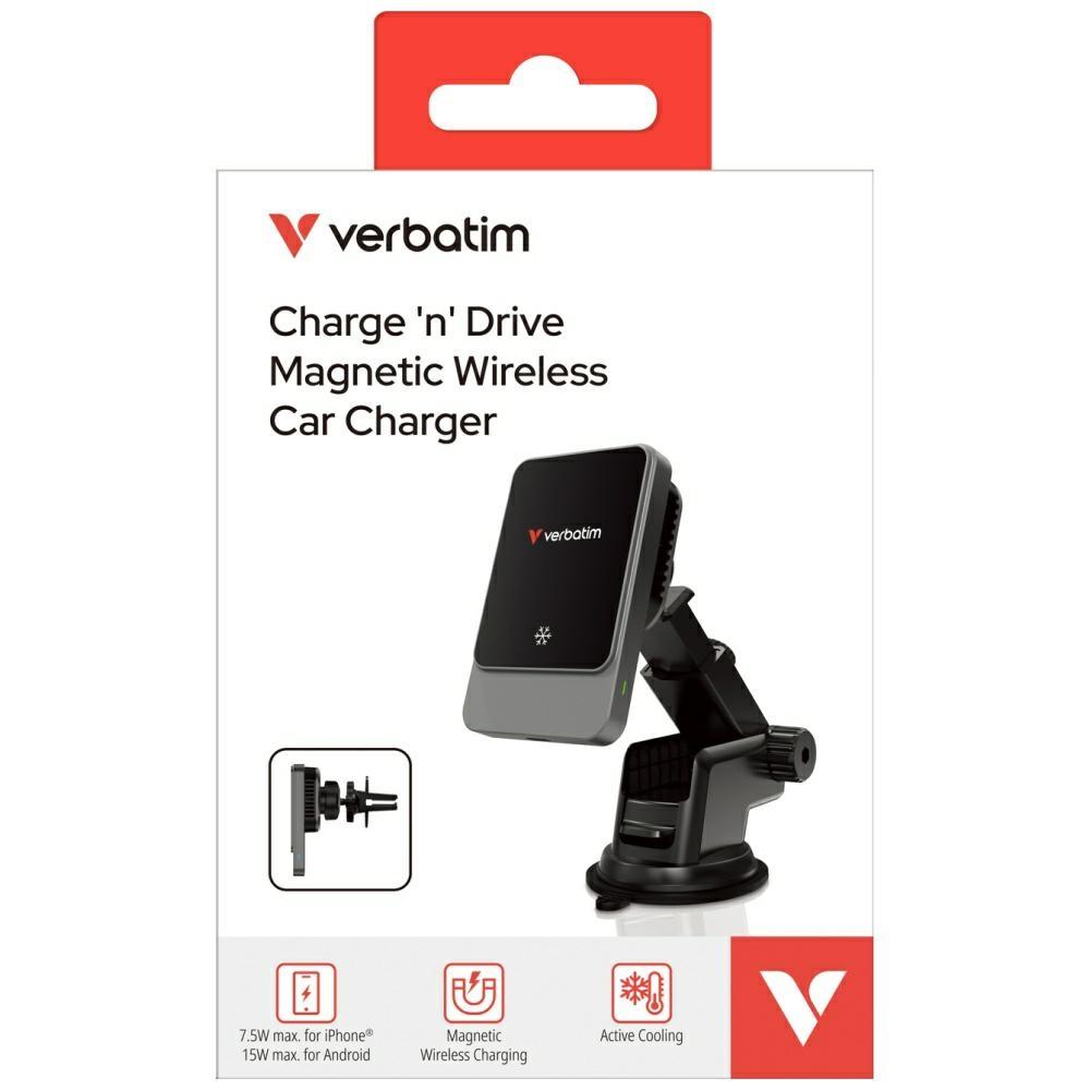 Verbatim Ładowarka Samochodowa N Drive   15W Rgb Cnd-03 Czarny Srebrny/Black Silver 31862